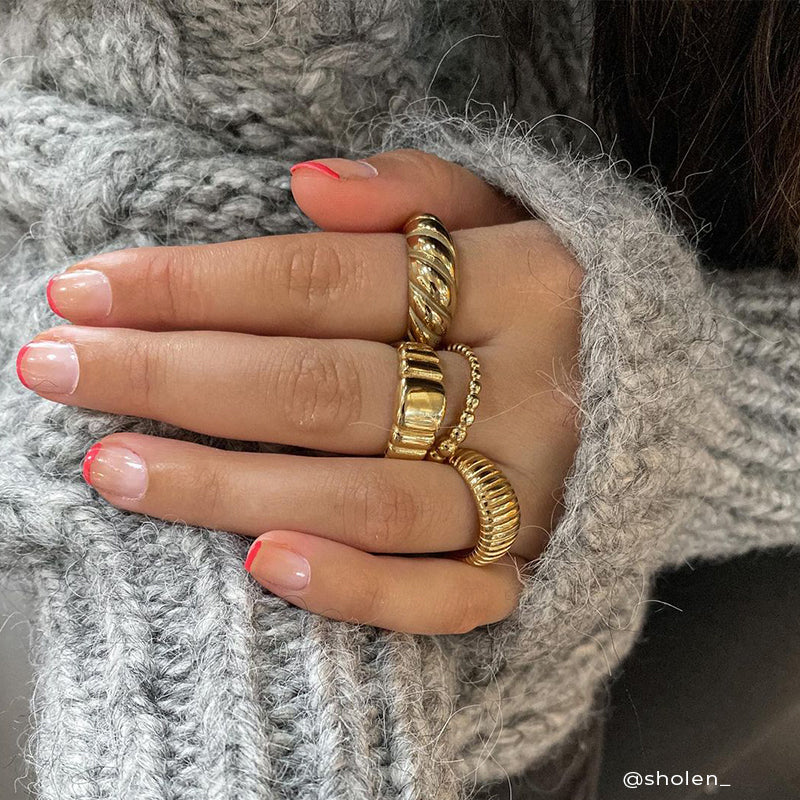 Anello Loafy Placcato Oro
