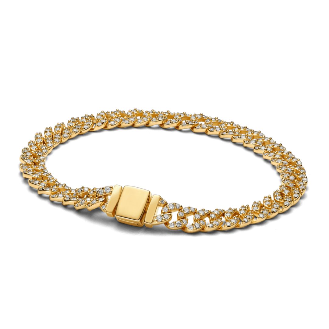 Bracciale cubano in moissanite