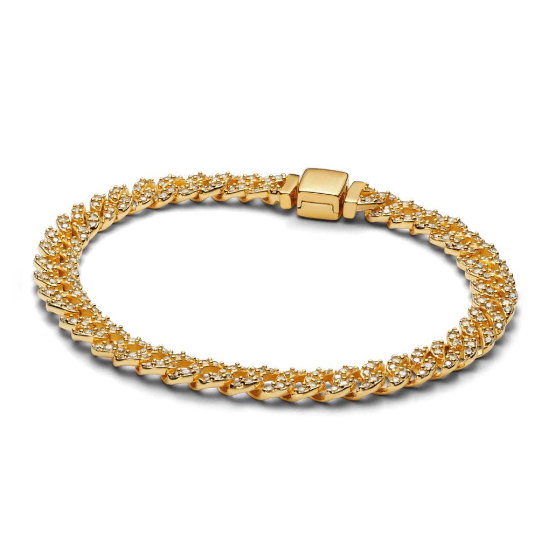 Bracciale cubano in moissanite