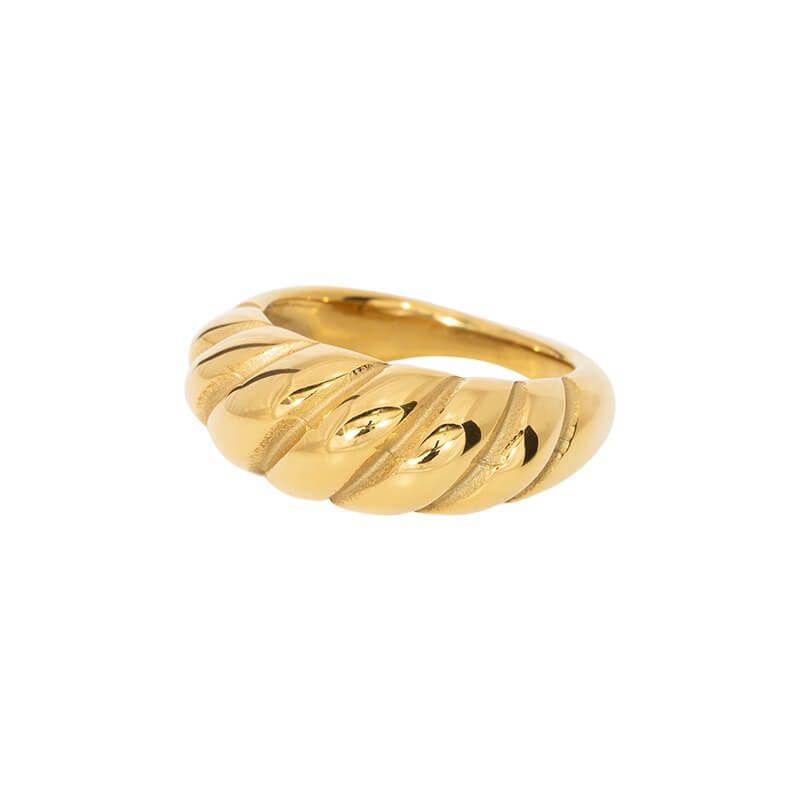 Anillo Croissant Chapado en Oro