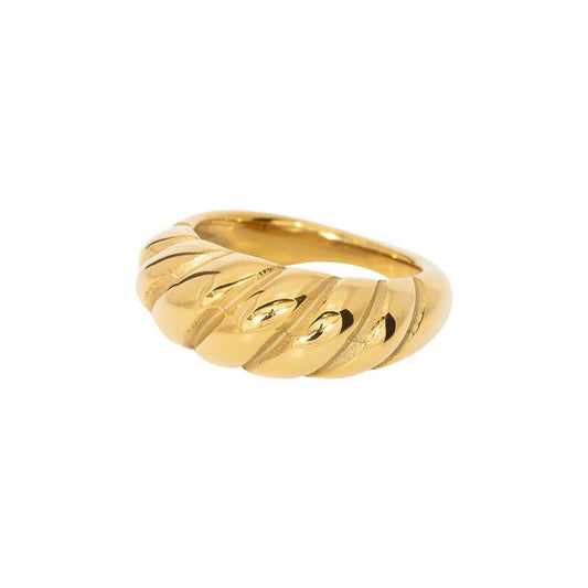 Gold Plated Croissant Ring