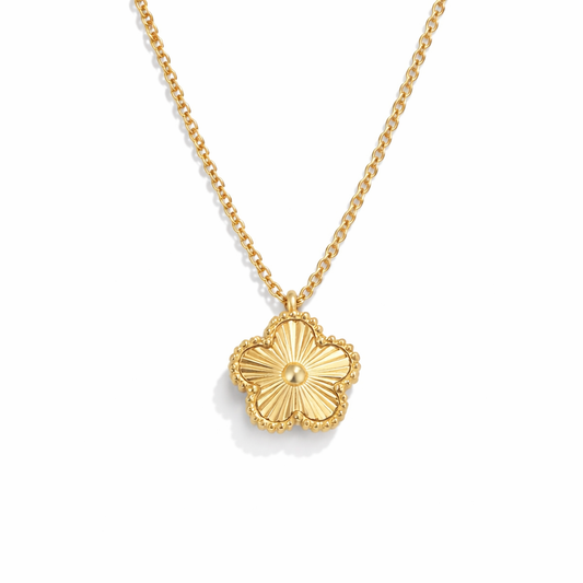 Collana trifoglio dorata