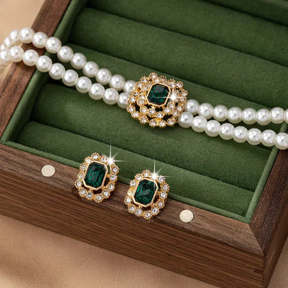 Collana Perle & Smeraldo Elvira