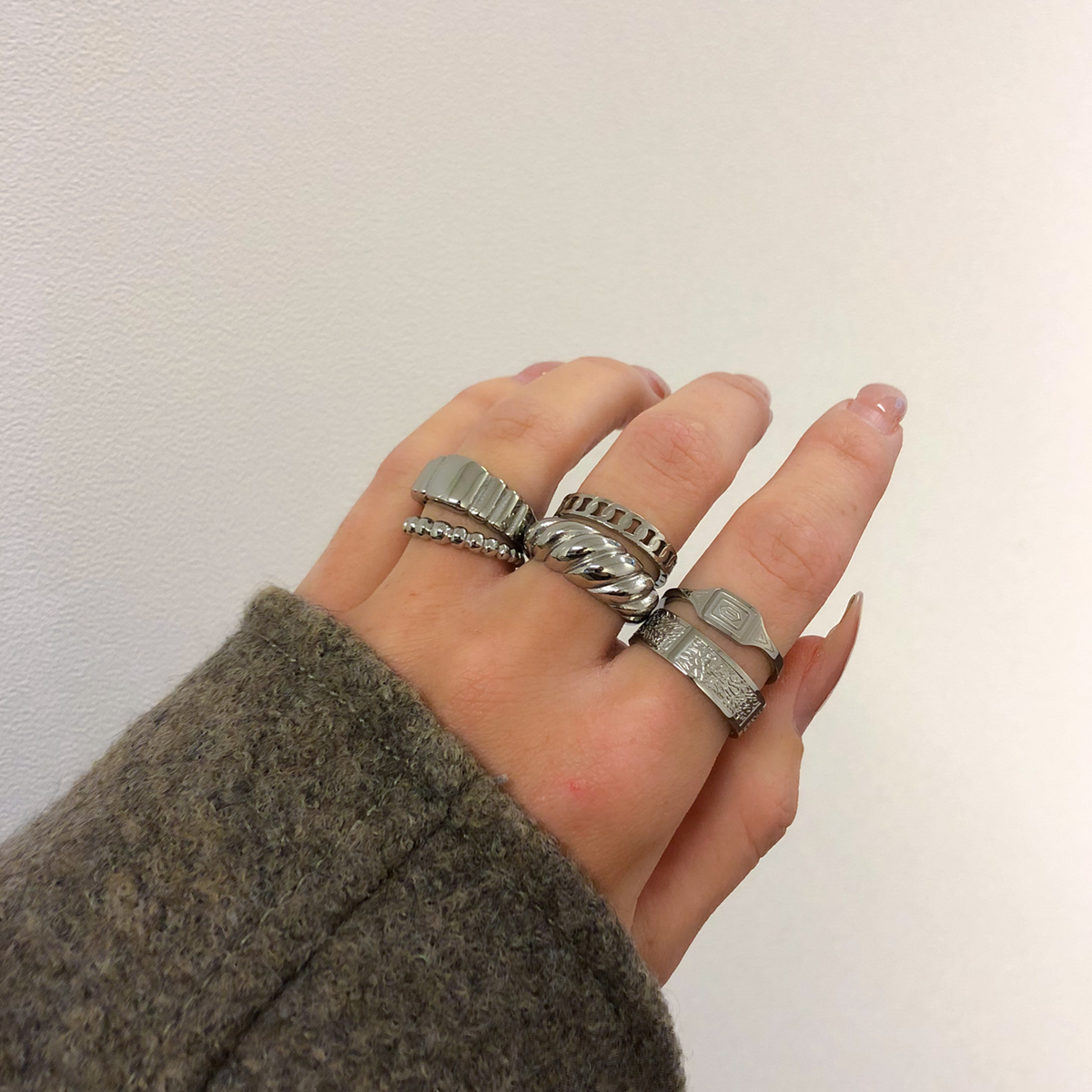 Anillo Croissant Chapado en Oro