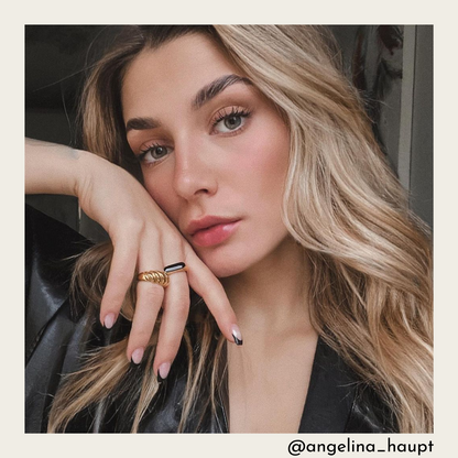 Anillo Croissant Chapado en Oro