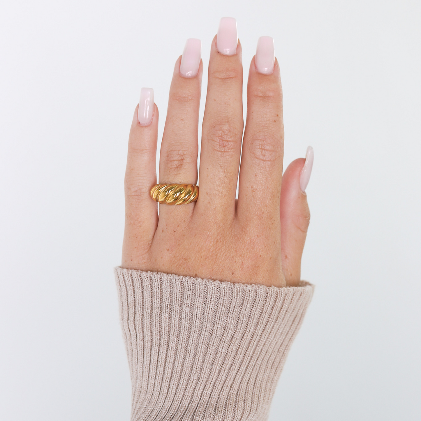 Anillo Croissant Chapado en Oro
