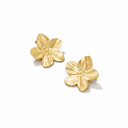 Orecchini fiore oro