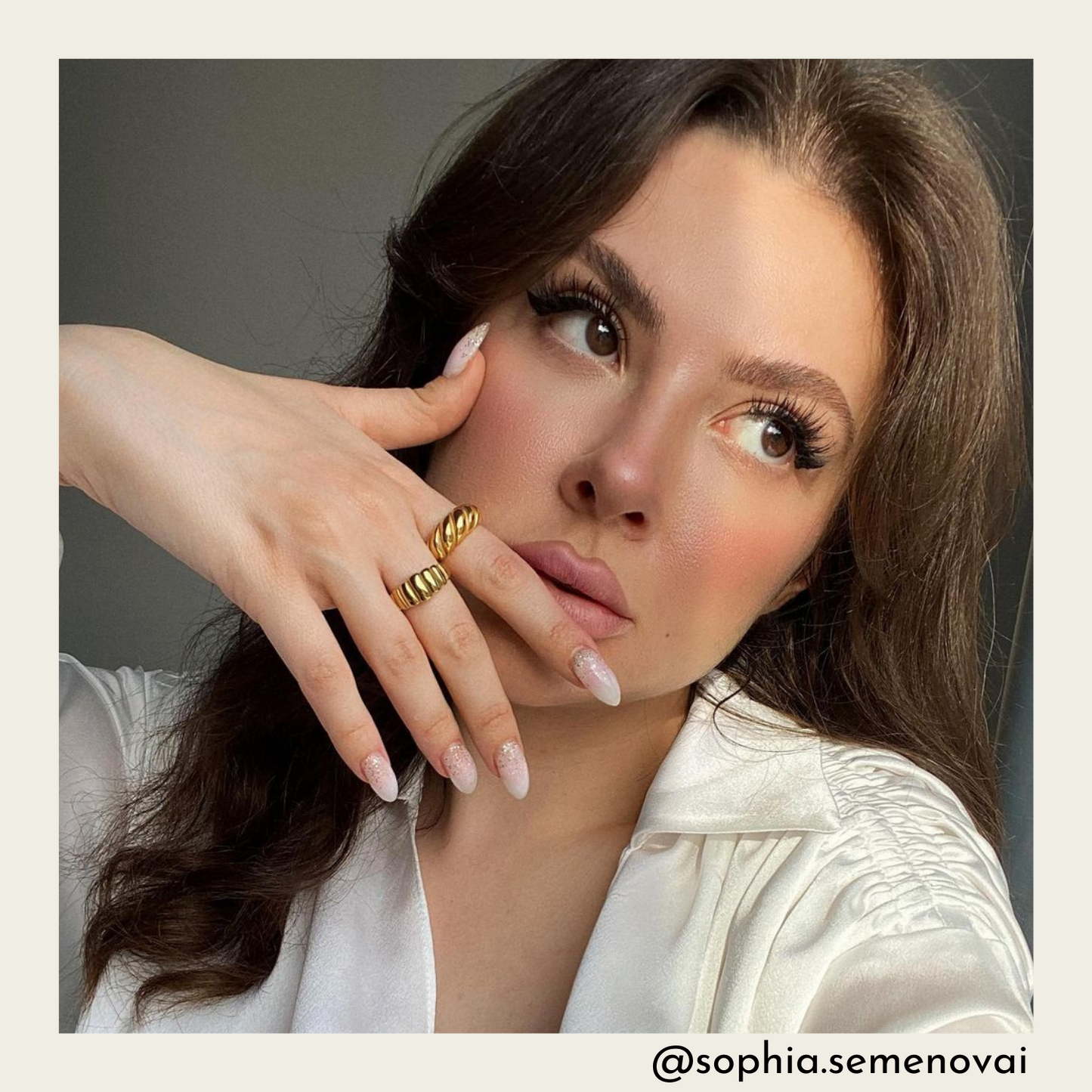 Anillo Croissant Chapado en Oro