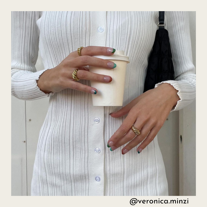 Anillo Croissant Chapado en Oro